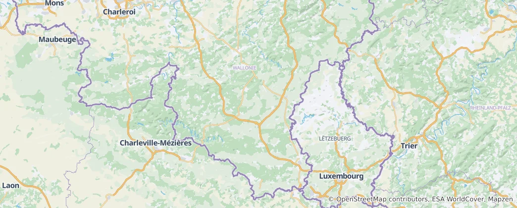 Mapa Prowincja Luksemburg