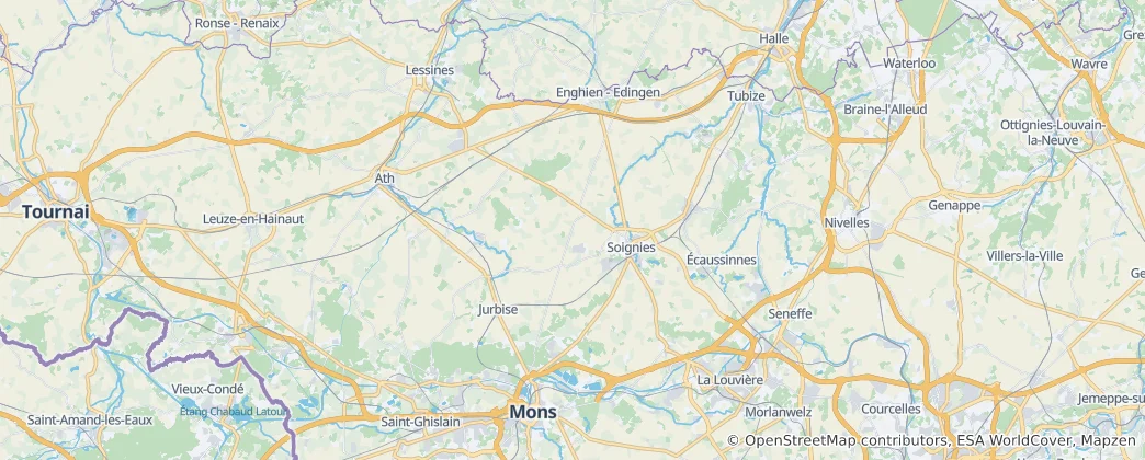 Mapa Arrondissement Soignies