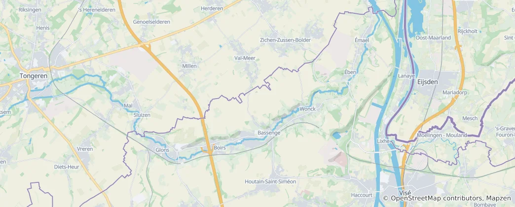 Mapa de Bassenge