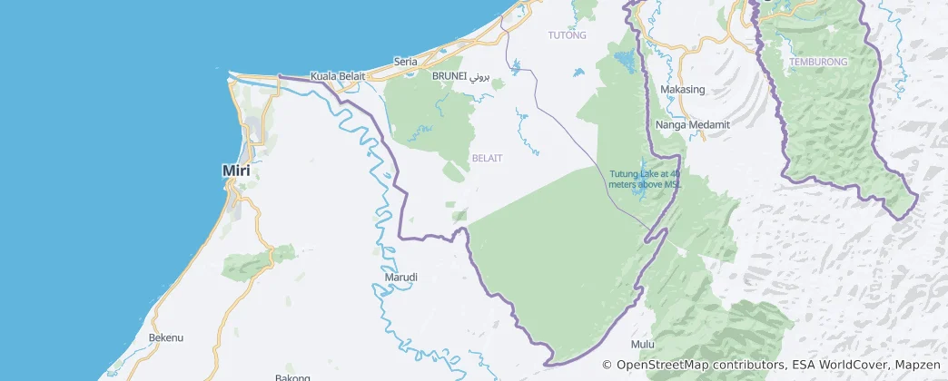 Map of Belait District