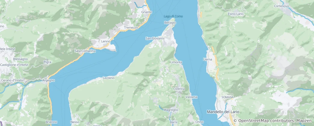 Mapa Bellagio