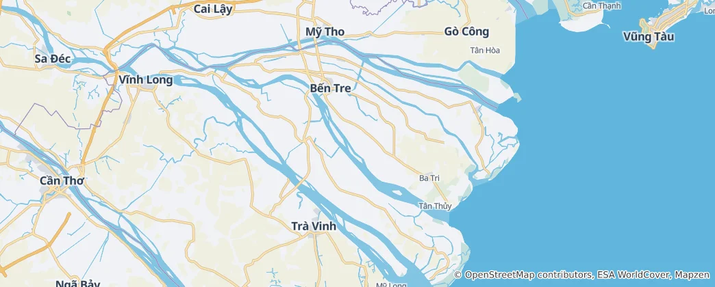 Mapa Prowincja Bến Tre
