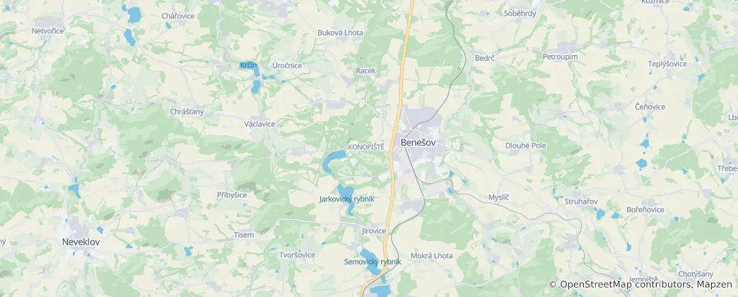 Mapa Benešov