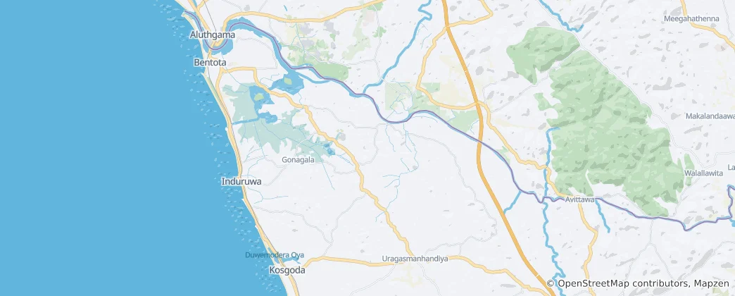 Map of Bentota
