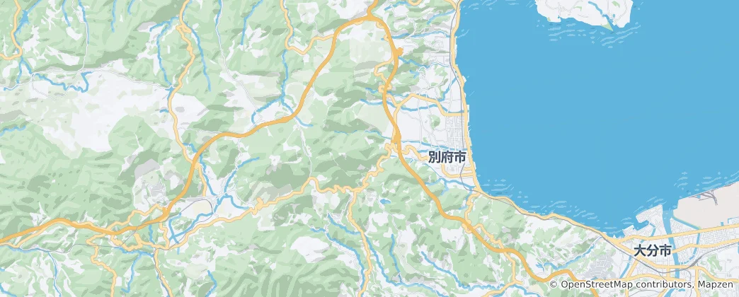 Mapa Beppu