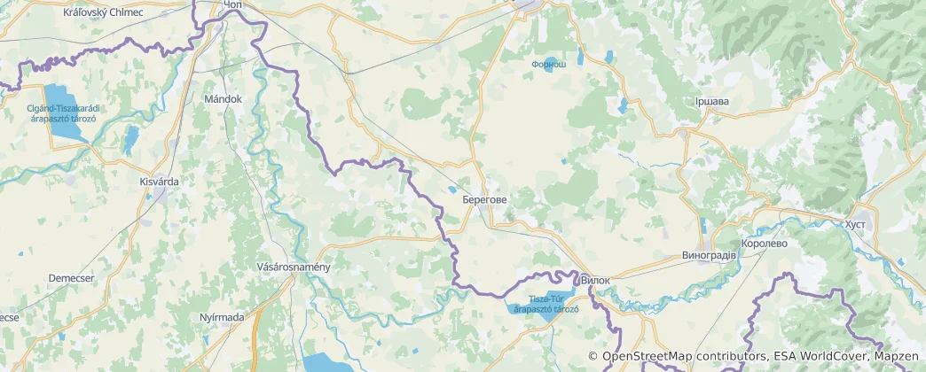 Carte de Berehove
