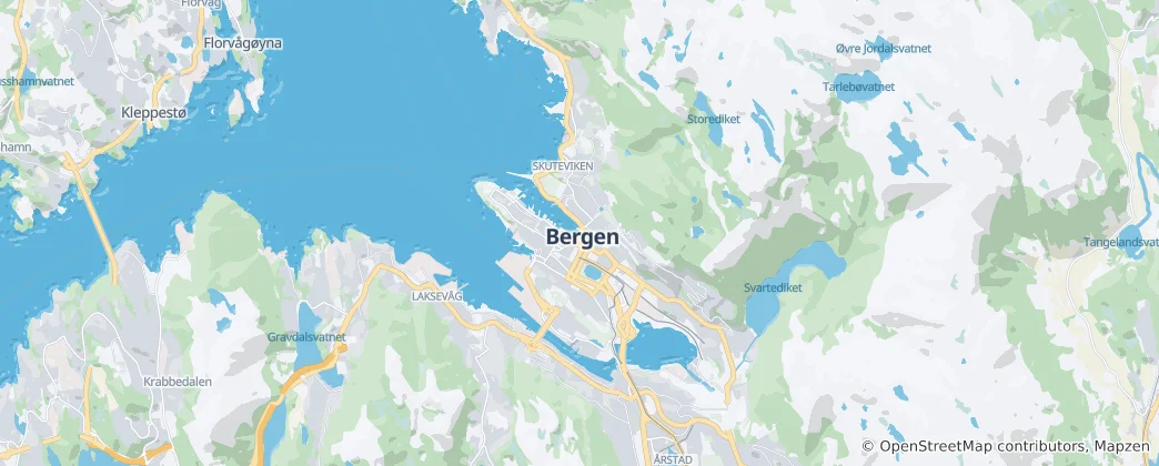 Map of Bergen