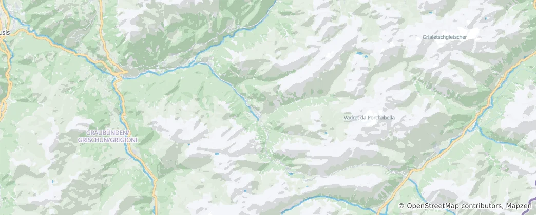 Mappa di Bergün Filisur