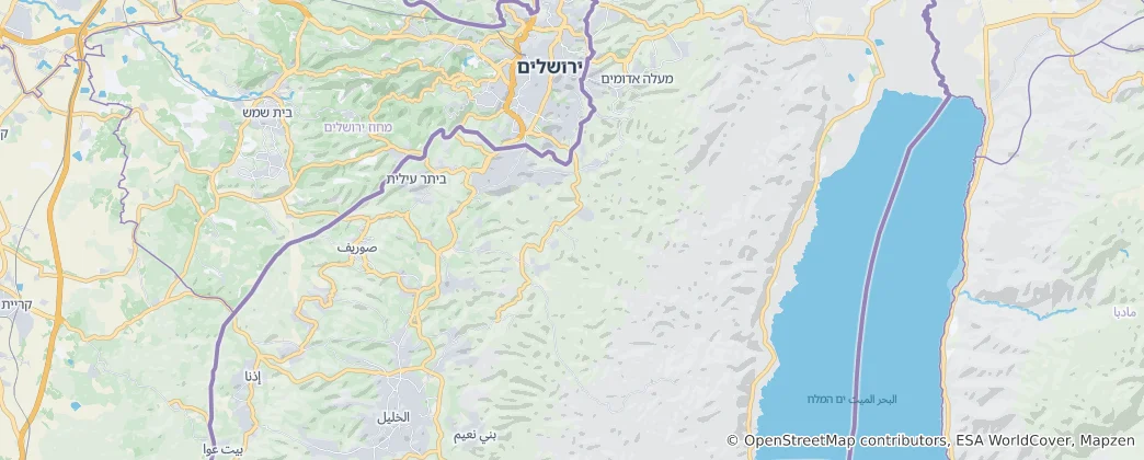 Map of Bethlehem Governorate