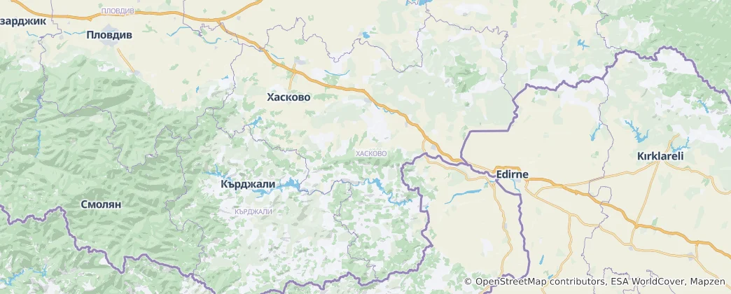Karte von Oblast Chaskowo