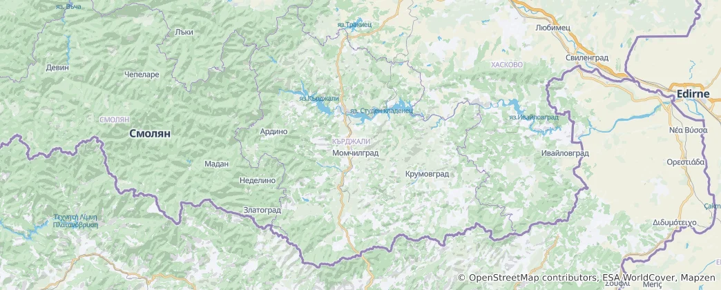 Mappa di Kărdžali