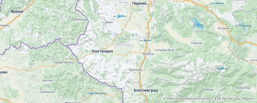 Map of Kyustendil