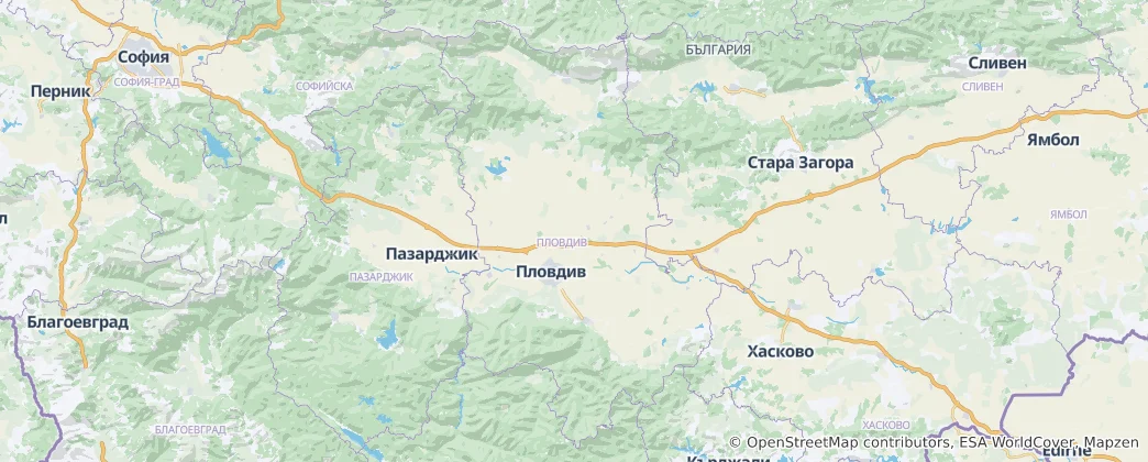 Mappa di Distretto di Plovdiv
