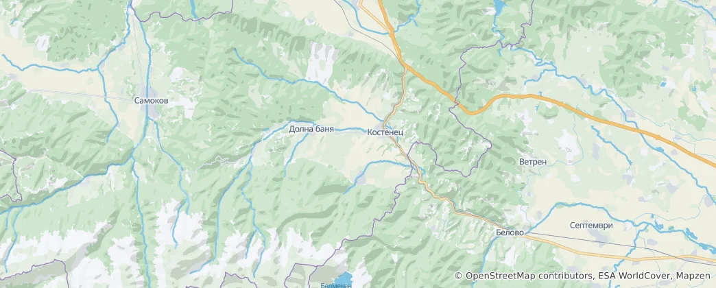 Map of Kostenets