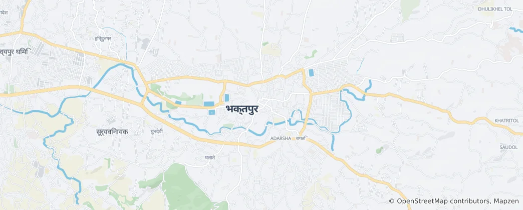 Map of Bhaktapur