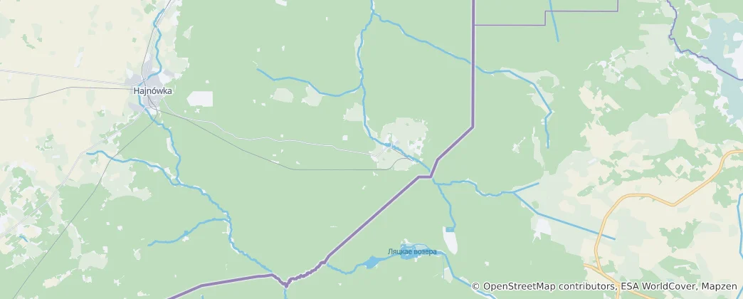 Mapa de Comuna de Białowieża