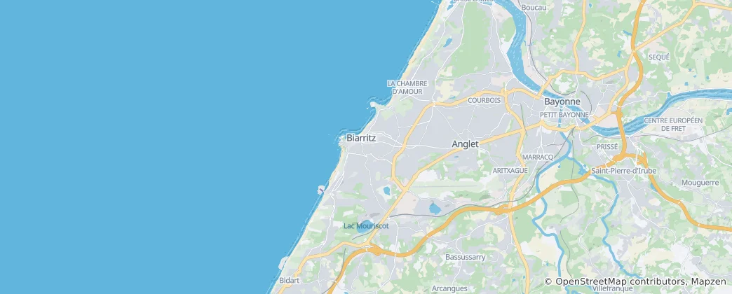 Map of Biarritz