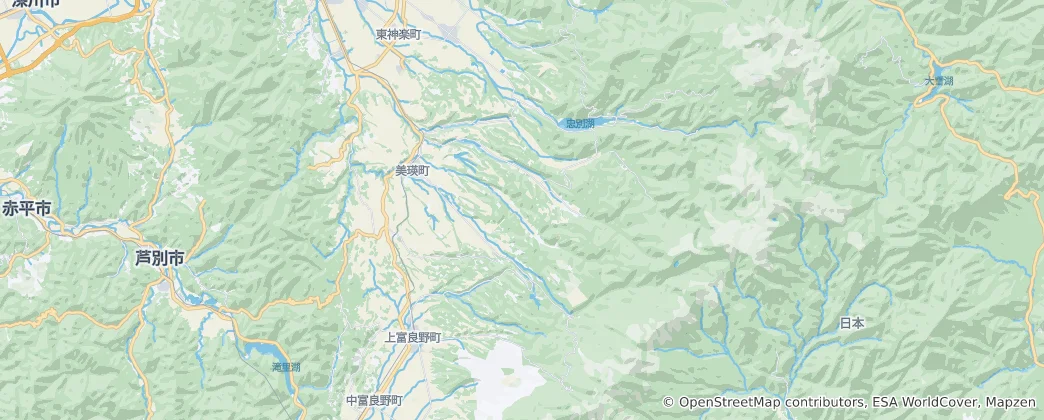 Mapa Biei
