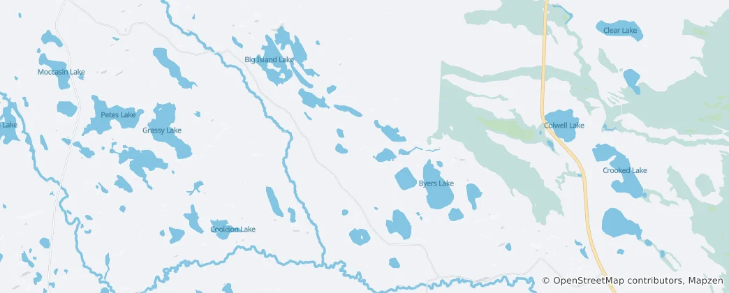 Mapa Big Island Lake Wilderness