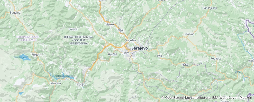 Mapa Sarajevo