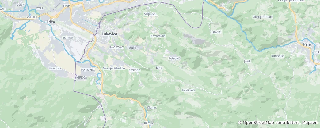 Istočno Novo Sarajevo 지도