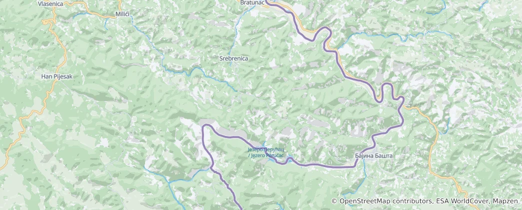 Map of Srebrenica Municipality
