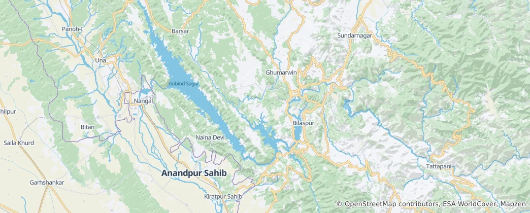 Térkép: Bilaspur district