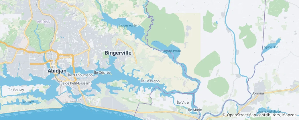 Carte de Bingerville
