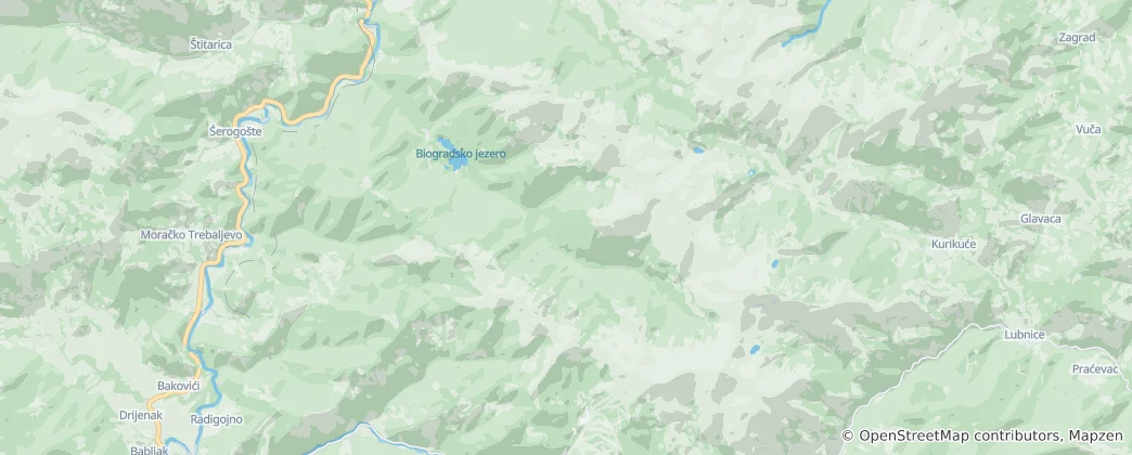 Biogradska Gora National Park 지도