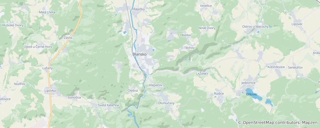 Map of Blansko