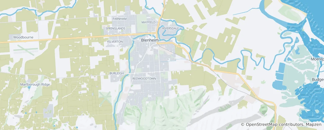 Mapa Blenheim Ward