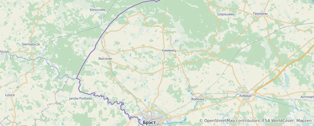 Map of Kamieniec District