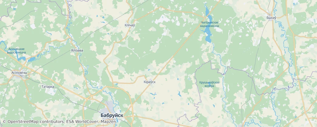 Kiraŭsk District — Térkép