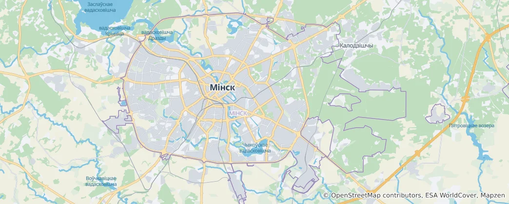 Karte von Minsk City