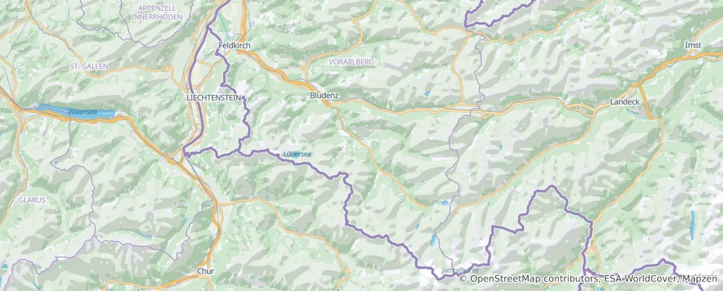블루덴츠군 지도
