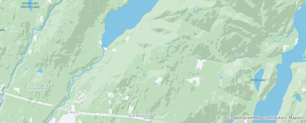 Mapa Blue Mountain Recreation Site