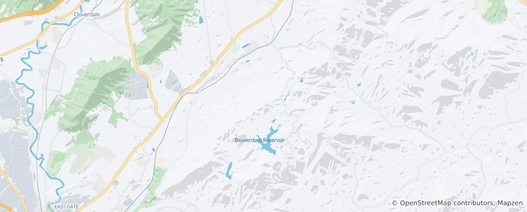 Mapa Blue Ridge Mountains