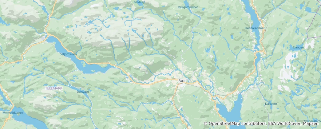 Mapa De Bø nor