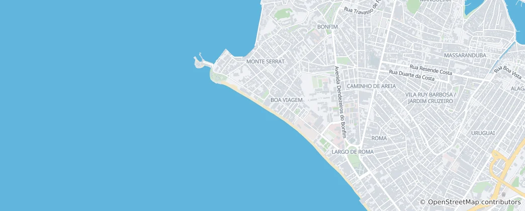 Mapa de Boa Viagem Beach