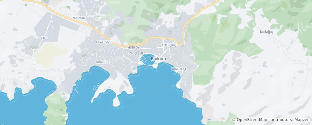 Mapa Bodrum