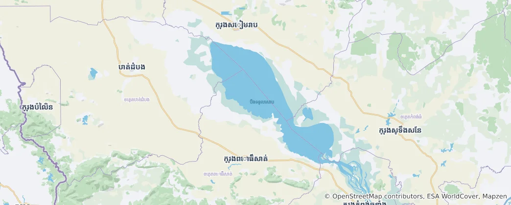 Mapa Boeung Tonle Sap Protected Area