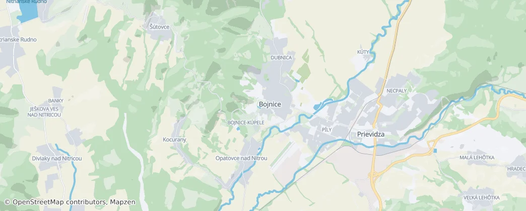 Bojnice — Mapa