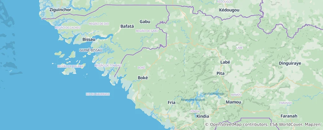 Mapa Boké