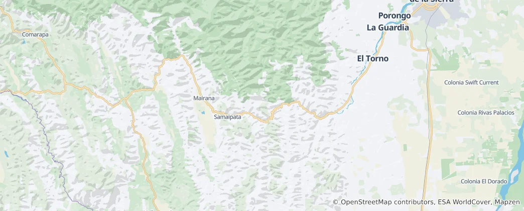 Map of Samaipata Municipality