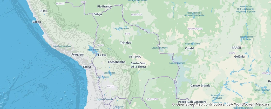 Map of Bolivia
