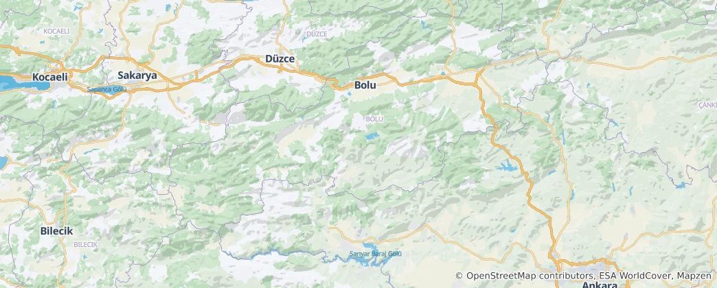 Mapa De provincia de Bolu