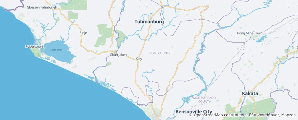 Map of Bomi County