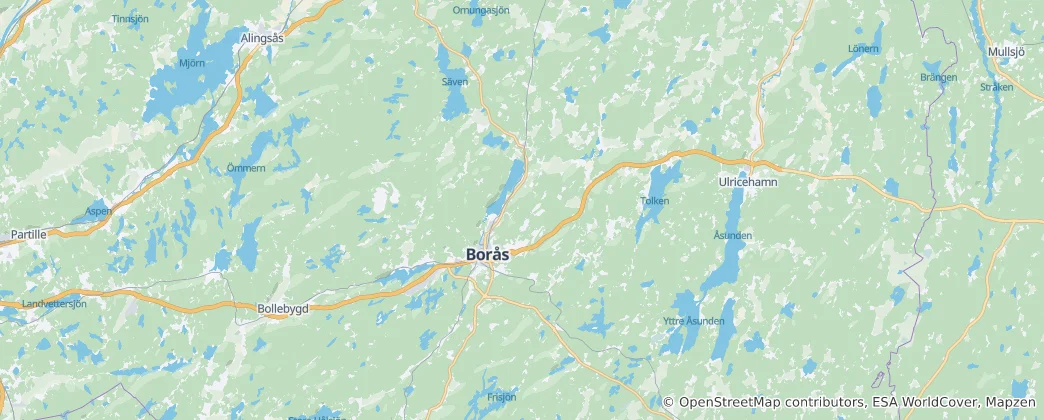 Mapa Gmina Borås