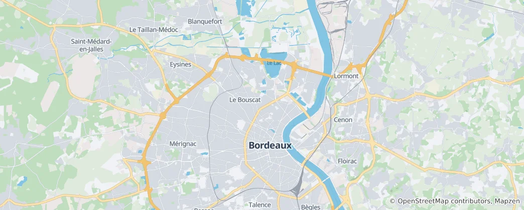 Map of Bordeaux