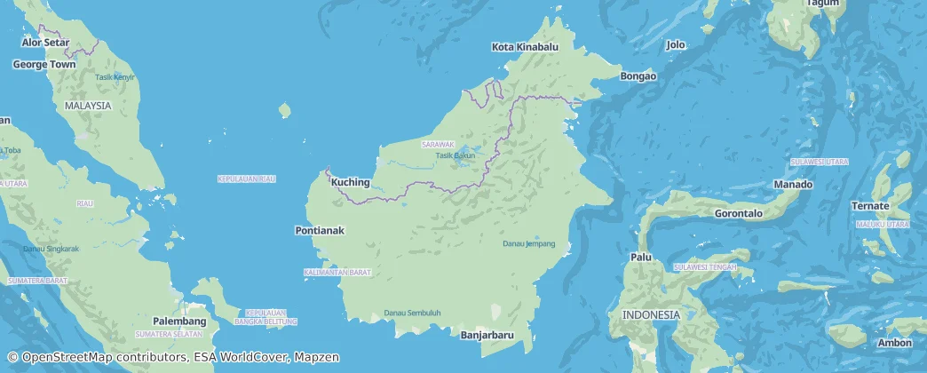 Borneo — Mapa